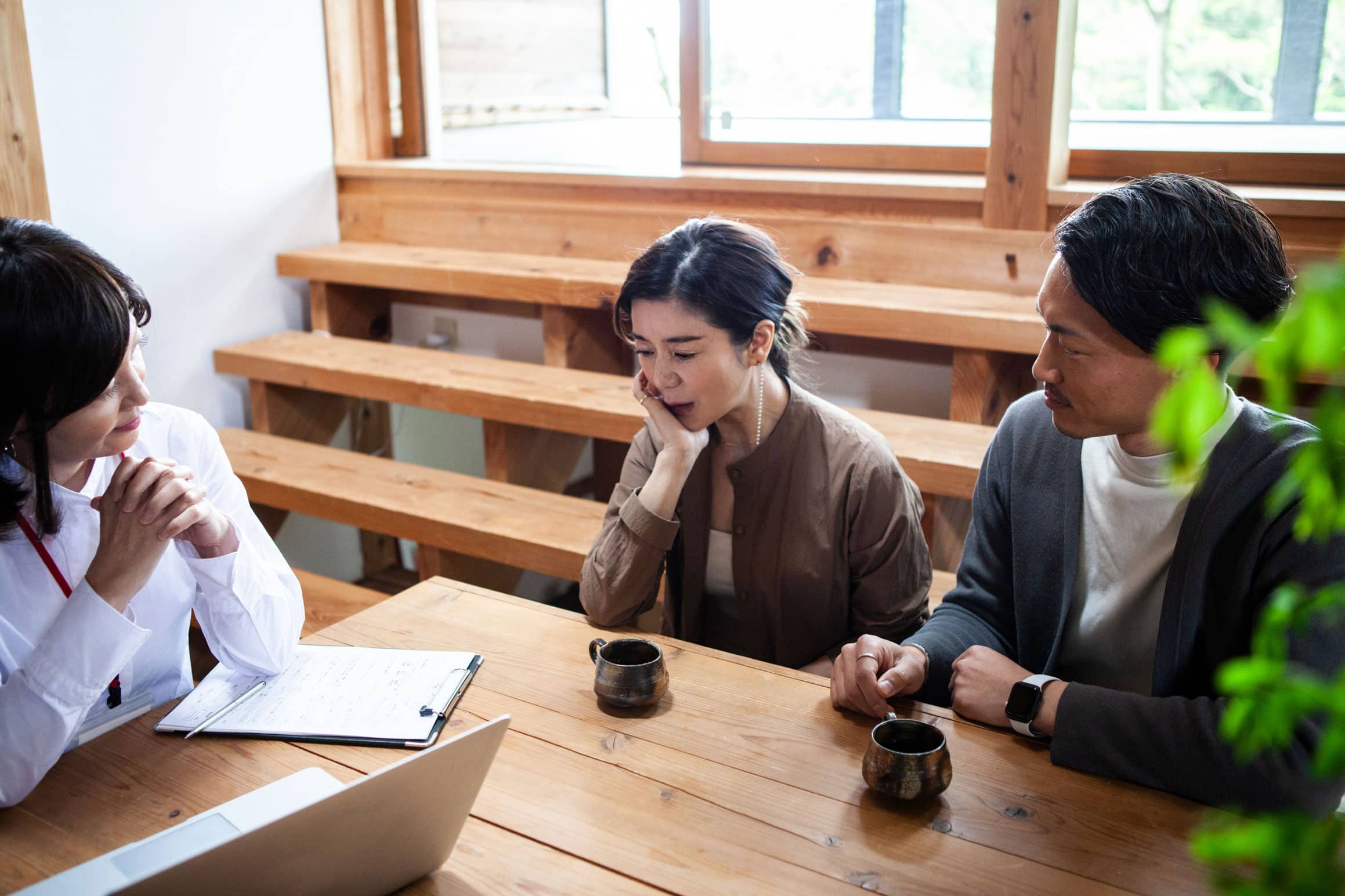 Professional answering couple's questions